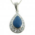 Free Shipping 925 Silver With Genuine Turquoise And Blue Sapphire CZ