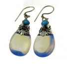Free Shipping Antique Jewelry Genuine chalcedony Earring