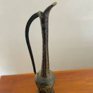 Antique Black Vintage Solid Brass Pitcher Ewer