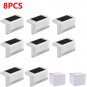White Case Outdoor LED Solar Lamps - Step Lamp Garden Lights (Waterproof) - White Color Light