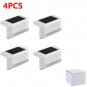 White Case Outdoor LED Solar Lamps - Step Lamp Garden Lights (Waterproof) - White Color Light