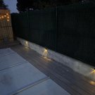 Black Case Outdoor LED Solar Lamps - Step Lamp Garden Lights (Waterproof) - White Color Light