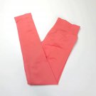 Women's Seamless Ribbed Leggings – Yoga, Gym, Workout Fitness Pants - Coral pink