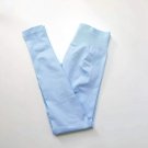 Women's Seamless Ribbed Leggings – Yoga, Gym, Workout Fitness Pants - Ice blue
