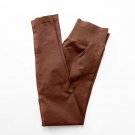 Women's Seamless Ribbed Leggings – Yoga, Gym, Workout Fitness Pants - Dark Brown