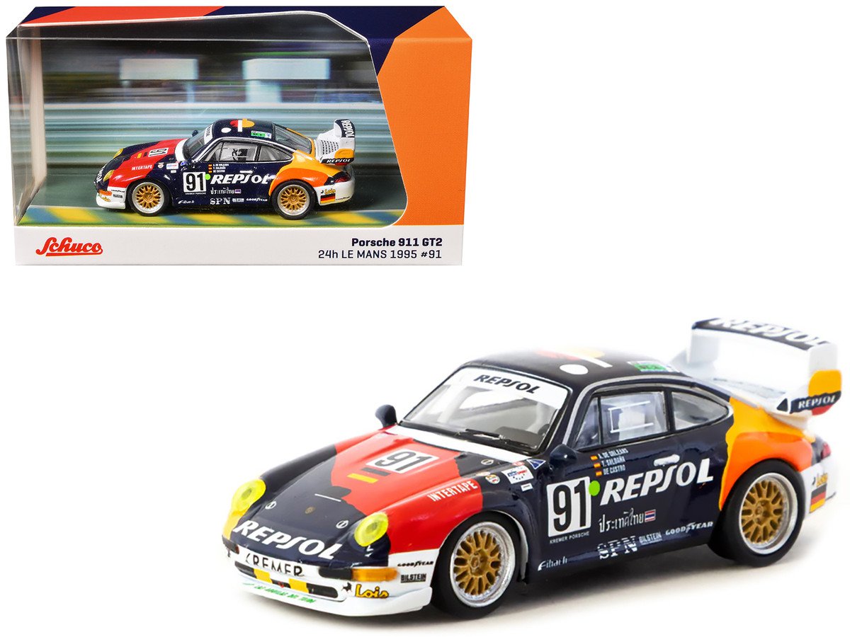 Porsche 911 GT2 #91 Tomas Saldana 24 Hours of Le Mans 1995 1/64 Diecast