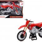Honda CRF450R Motorcycle Red with Black Accents 1/12 Diecast Model