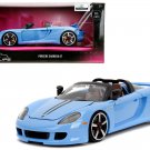 Porsche Carrera GT Convertible Blue with Black Stripes 1/24 Diecast Model Porsche Carrera GT Convertible Blue with Black Stripes 1/24 Diecast Model