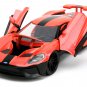 2017 Ford GT Light Red Metallic with Black Stripe "Pink Slips" Series 1/24 Diecast Model Car by Jada