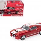 Shelby Mustang GT500 Red Metallic with White Stripes 1/64 Diecast Model Car Shelby Mustang GT500 Red Metallic with White Stripes 1/64 Diecast Model Car