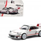 Singer DLS Turbo White with Red Stripes 1/64 Diecast Model Car