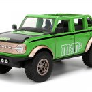 2021 Ford Bronco Green with Black Stripes and M&M's Figure 1/24 Diecast Model