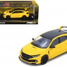1/64 Diecast Model Car Honda Civic Type R (FK8) Yellow with Black Top