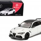 Alfa Romeo Giulia GTAm White with Carbon Top 1/64 Diecast Model Car