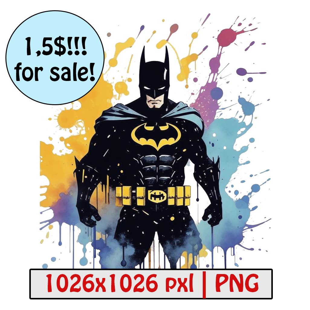 The Batman, High Quality PNG, Digital Download Printable Clipart