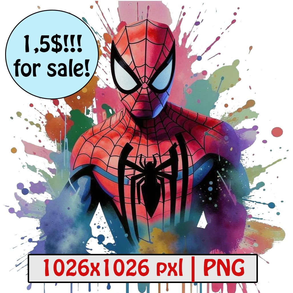 Spider-Man, High Quality PNG, Digital Download Printable Clipart