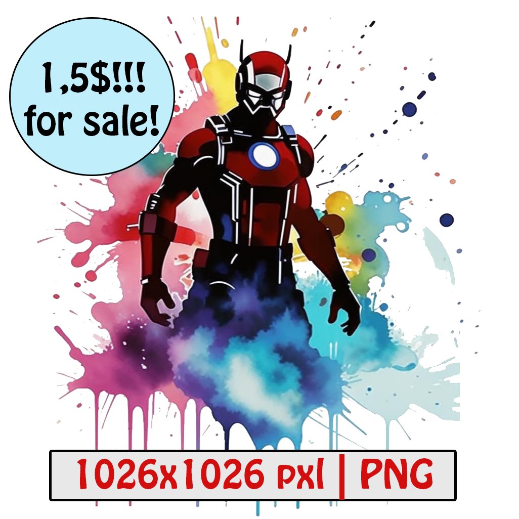 Ant Man, High Quality PNG, Digital Download Printable Clipart