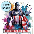 Captain America, High Quality PNG, Digital Download Printable Clipart