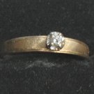 14K Gold Solitair Diamond Ring - Size 7