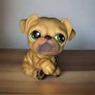 Vintage Littlest Pet Shop - Tan Blonde Bulldog #107 - Green Eyes - LPS - Hasbro
