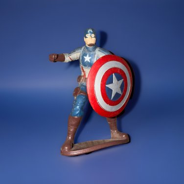 Marvel Cake Topper 3.5" Figure, Captain America, Decopac, 2011