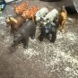 8 Piece Lot Safari Small Toy Animal Hard Rubber Figures