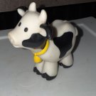 VINTAGE! 1990s Fisher Price Little People Black & White Cow Farm Animal