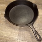 Lodge 1930s Vintage Cast Iron Skillet Single Notch #8 Raised "R"