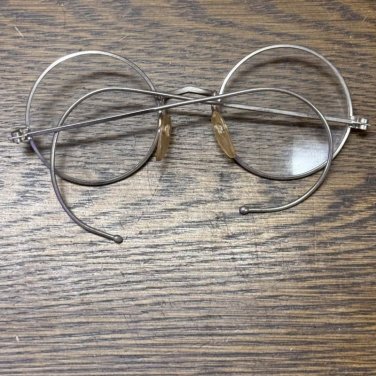 Silver Tone Wire Rim Spectacles Cable Temples