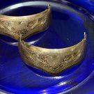 Vintage Brass Cowboy Boot Heel Guards Hand engraved