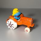 Smurfs Ertl Ol McSmurf Tractor Peyo #7 Orange die-cast metal Vintage 1982