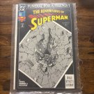 ADVENTURES OF SUPERMAN #498 (1993)  Funeral for a Friend Part 1  With Trade Card