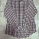 Vintage Saturdays  Button Down Mens medium Long sleeved Shirt Brown Plaid