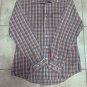 Vintage Saturdays  Button Down Mens medium Long sleeved Shirt Brown Plaid