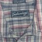 Vintage Saturdays  Button Down Mens medium Long sleeved Shirt Brown Plaid