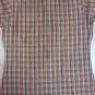 Vintage Saturdays  Button Down Mens medium Long sleeved Shirt Brown Plaid