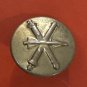 military missile infantry collar, pin, World War II brass insignia