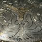 Vintage Sterling Silver Plated Long Horn Belt Buckle