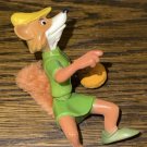 Robin Hood Fox Money Bag Fuzzy Tail McDonalds Happy Meal Toy 1996 Figure Animal