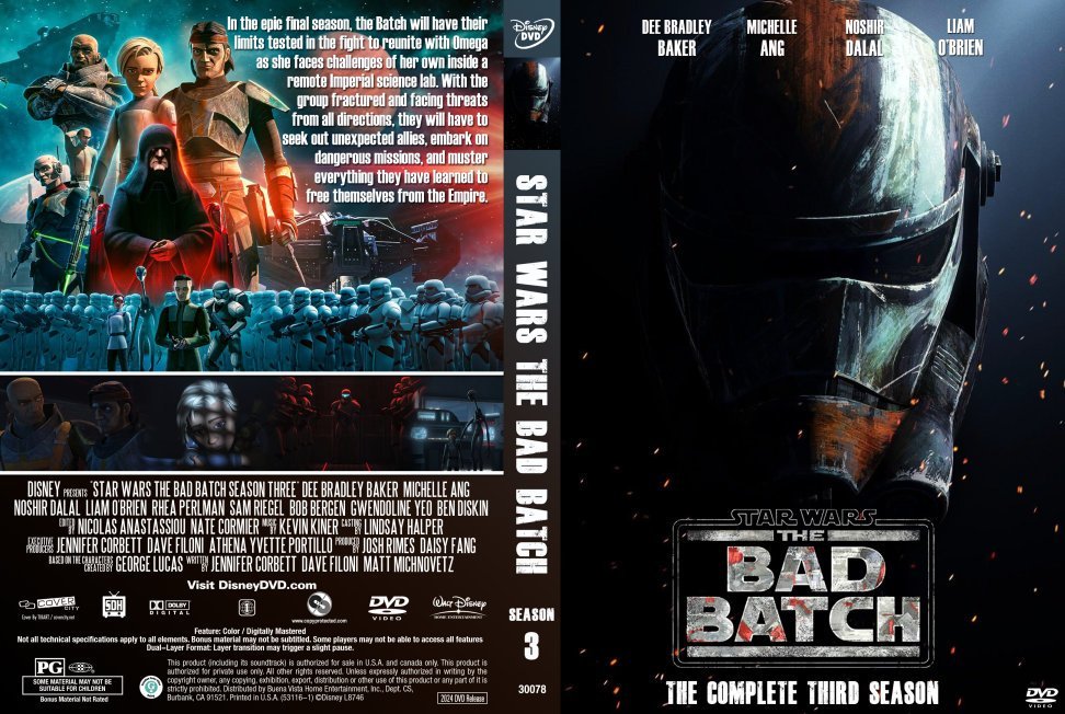 Star Wars the Bad Batch Season 3 DVD 3 Disc Set