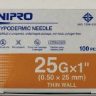 100 pcs/ Box,..Nipro 25 x 1 in, 25 mm..New 100 pcs/ Box,..Nipro 25 x 1 in, 25 mm..New