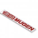 Mugen Logo Aluminium Red Silver Part Car Spoiler Badge Emblem Logo For Honda