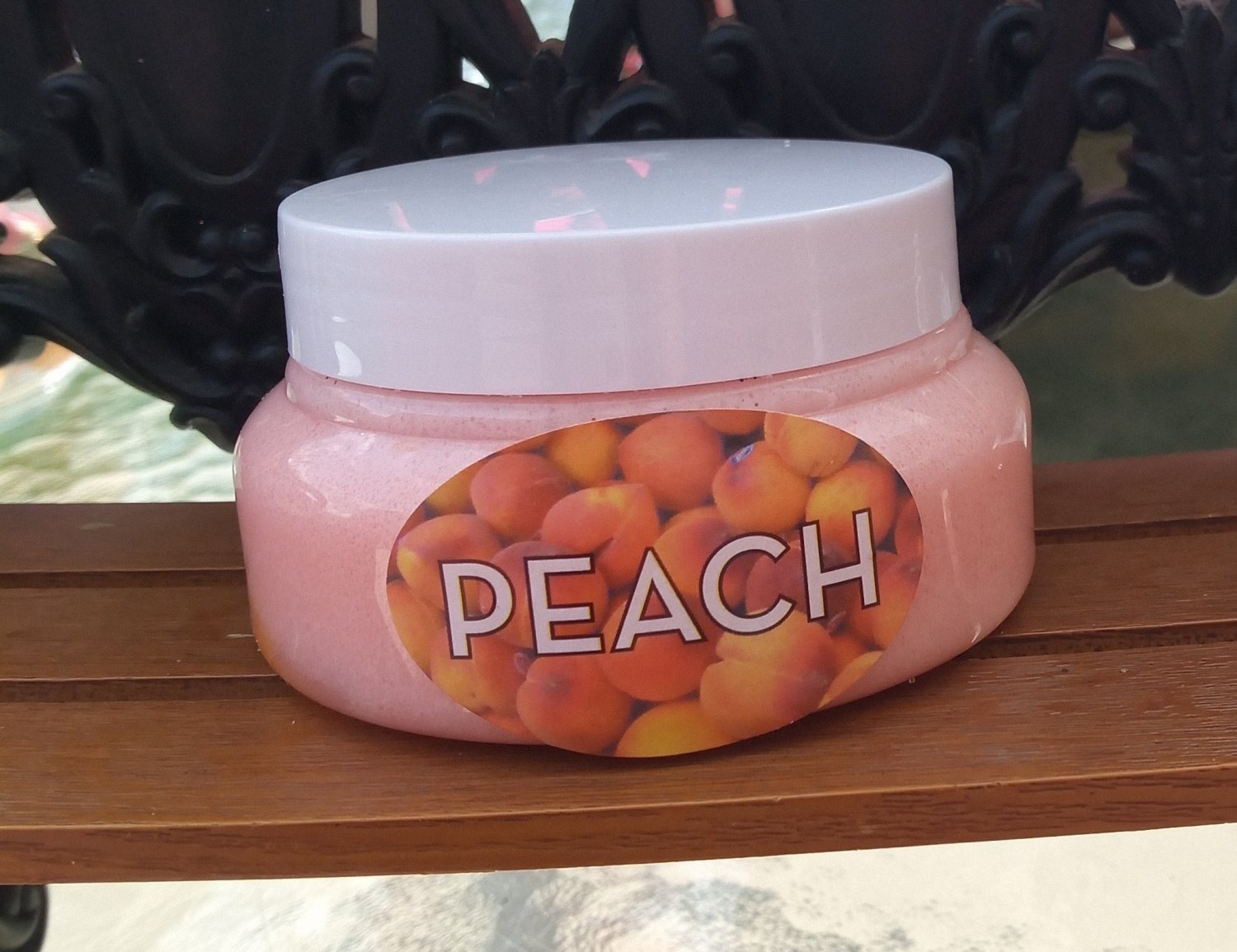 Peach sugar scrub