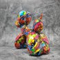 Graffiti Balloon Dog Statue, Modern Pop Art Sculpture, Multicolor Resin Home Decor