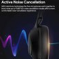 QCY H3 ANC Wireless Headphones over ear Noise Cancellation Bluetooth 5.4 headset, Black