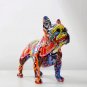 Pop Art French Bulldog, Graffiti Style Resin Statue Decoration Pop Art Hydro Dip