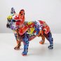 Pop Art French Bulldog, Graffiti Style Resin Statue Decoration Pop Art Hydro Dip