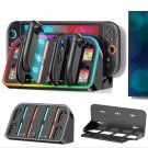 Switch 2 Wall Mount Dock Charges Joycon 2, RGB, 4 Game Storage for 2025 Joycon 2