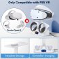 PS5 VR2 Controller Charging Station W/ Headset Display Stand, Fast 2.5H Charging Stand