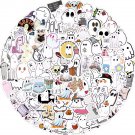 Halloween Ghost Stickers, Funny Vinyl Waterproof Decorative Decals, 100 Pieces, 4-6cm